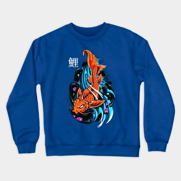 Colorful Zen Koi Crewneck Sweatshirt by machmigo